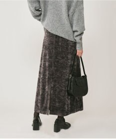 GRACE CONTINENTAL クラッシュベロアロングスカート