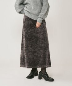 GRACE CONTINENTAL クラッシュベロアロングスカート