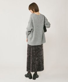 GRACE CONTINENTAL クラッシュベロアロングスカート