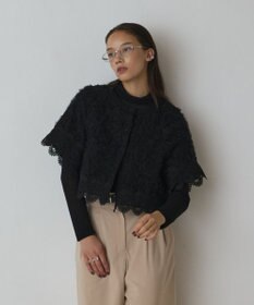 GRACE CONTINENTAL フラワー刺繍ニットカーディガン