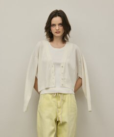 GRACE CONTINENTAL スリーブスリットニットカーディガン