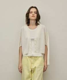 GRACE CONTINENTAL スリーブスリットニットカーディガン