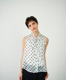 GRACE CONTINENTAL シアードットプリントブラウス