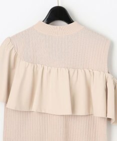 グレースコンチネンタル ダイアグラム トップス フリル ベージュ
