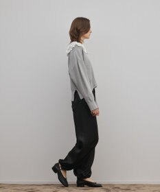 GRACE CONTINENTAL マットサテンバレルパンツ