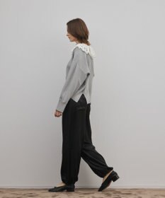 GRACE CONTINENTAL マットサテンバレルパンツ