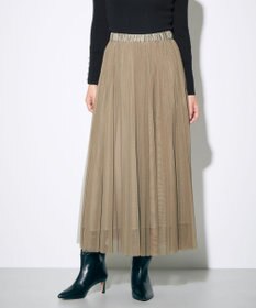 2023aw GRACE CONTINENTALフェザーチュールプリーツスカート フェザーチュールプリーツスカート / GRACE CONTINENTAL | GRACE