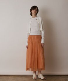 GRACE CONTINENTAL チュールマチプリーツスカート