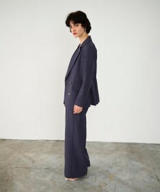 GRACE CONTINENTAL 麻調バックギャザージャケット