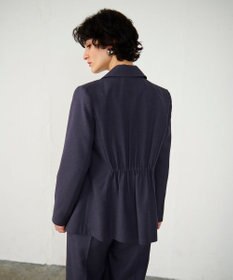 GRACE CONTINENTAL 麻調バックギャザージャケット