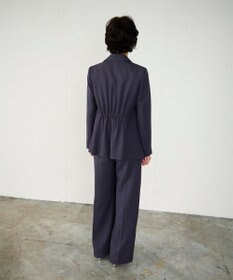 GRACE CONTINENTAL 麻調バックギャザージャケット