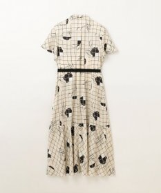 GRACE CONTINENTAL ラインフラワーシャツドレス