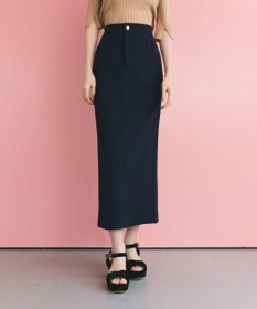 GRACE CONTINENTAL トリアセペンシルラインスカート ネイビー