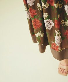 GRACE CONTINENTAL フラワータックスカート アンティークフラワータックスカート / GRACE CONTINENTAL