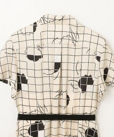GRACE CONTINENTAL ラインフラワーシャツドレス