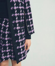 GRACE CONTINENTAL フェザーチェックツイードコート