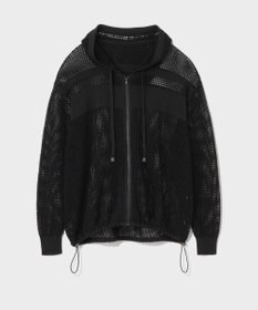 GRACE CONTINENTAL ボーダーメッシュフーディ