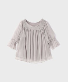 GRACE CONTINENTAL チュールシャーリングトップ