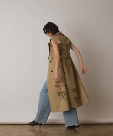 GRACE CONTINENTAL プリントトレンチワンピース