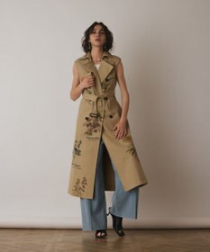 GRACE CONTINENTAL プリントトレンチワンピース
