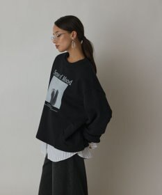 GRACE CONTINENTAL Catphoto裏毛トップ