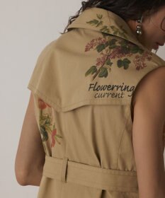 GRACE CONTINENTAL プリントトレンチワンピース