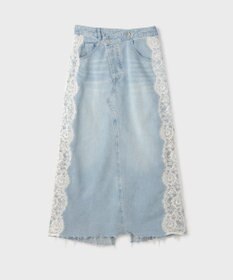 GRACE CONTINENTAL サイドレースデニムスカート