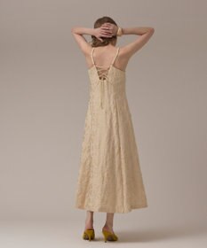 GRACE CONTINENTAL リーフジャガードキャミワンピース