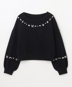 GRACE CONTINENTAL マルチビジューニットトップ