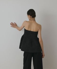 GRACE CONTINENTAL ペプラムベアニットトップ