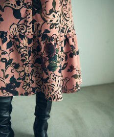 GRACE CONTINENTAL ローズオーナメントプリントワンピース