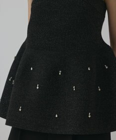 GRACE CONTINENTAL ペプラムベアニットトップ