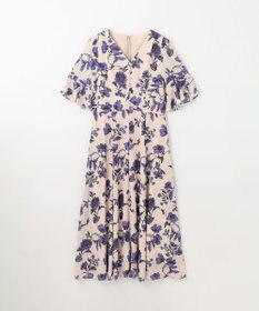 GRACE CONTINENTAL フラワープリントフレアワンピース