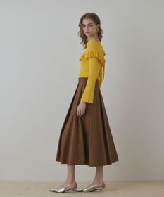 GRACE CONTINENTAL オフショルフリルニットトップ