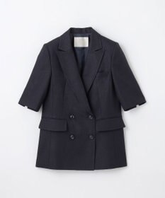 GRACE CONTINENTAL リネンタッチハーフスリーブジャケット