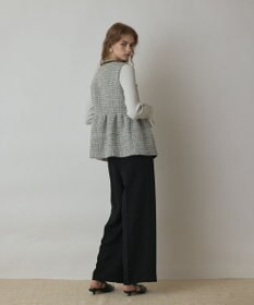 GRACE CONTINENTAL ツイードペプラムベスト