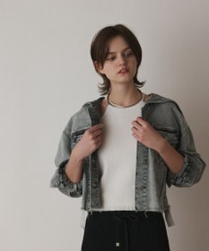 GRACE CONTINENTAL フードジップデニムジャケット