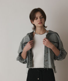 GRACE CONTINENTAL フードジップデニムジャケット