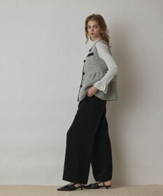 GRACE CONTINENTAL ツイードペプラムベスト