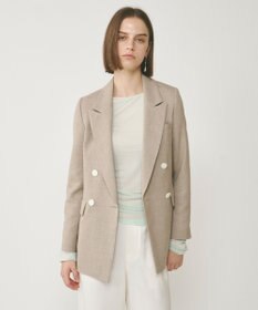 GRACE CONTINENTAL リネンライクダブルジャケット