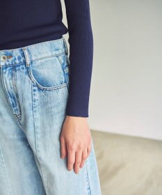 GRACE CONTINENTAL カットワークリブニットトップ