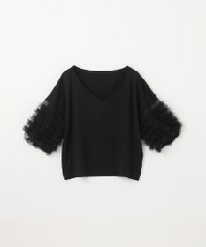 GRACE CONTINENTAL チュールフリルスリーブトップ