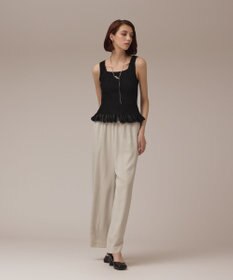 GRACE CONTINENTAL シアーフリルニットトップ