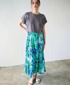 GRACE CONTINENTAL ペイズリープリントギャザスカート