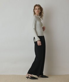 GRACE CONTINENTAL ラメリブニットトップ