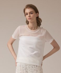 GRACE CONTINENTAL シアーカットトップ ホワイト