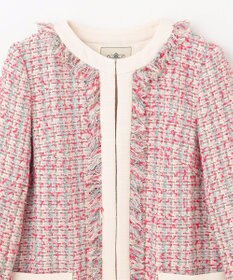 GRACE CONTINENTAL フリンジツイードジャケット