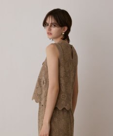 【新品タグ付き✨】GRACE CONTINENTAL 刺繍レーストップ 23SS フラワー刺繍トップ / GRACE CONTINENTAL | GRACE CONTINENTAL