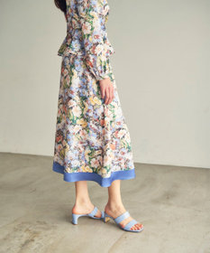 GRACE CONTINENTAL グラデフラワープリントスカート