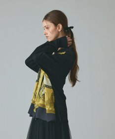 GRACE CONTINENTAL スカーフコンビカーディガン